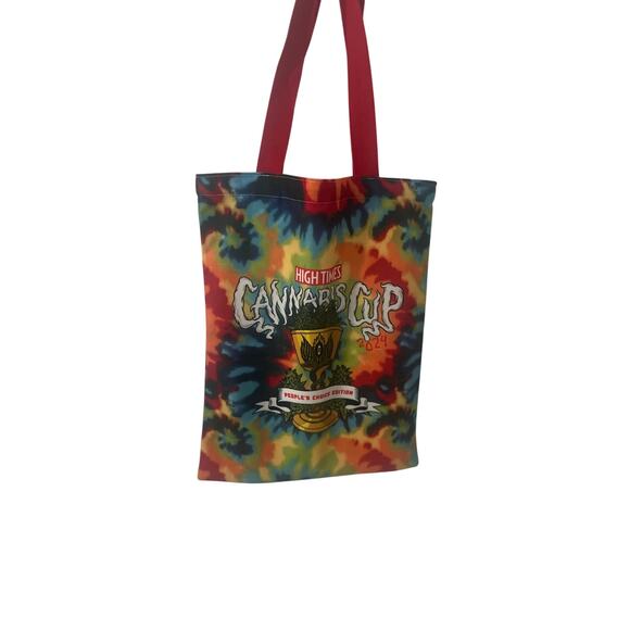 NWOT High Times Canvas Cup Tie-Dye Tote Bag - Picture 3 of 6